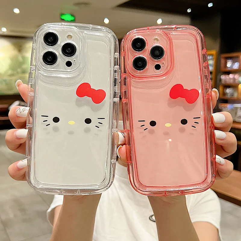 Hello Kitty Cartoon Clear Case For Xiaomi Redmi Note 12 11 SE 11S Pro Plus 10 10S 9S 9T 8 9 Pro Max 10C 10X 4G Soft TPU Cover