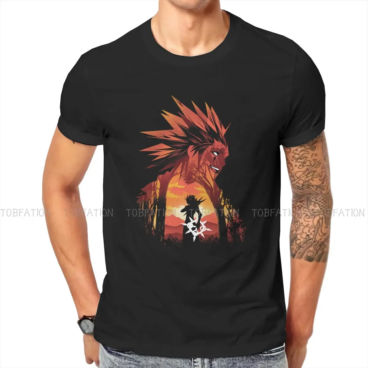 

Dancing Flames Hip Hop TShirt Kingdom Hearts Riku Game Printing Streetwear Casual T Shirt Men Short Sleeve Unique Gift Clothes
