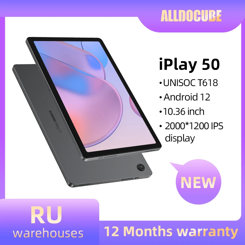 Alldocube iPlay 50 Tablet 10.4 inch 2K Screen 4GB/6GB RAM 64GB/128GB ROM Dual SIM LTE Android 12 USB-C iplay50 Google Play