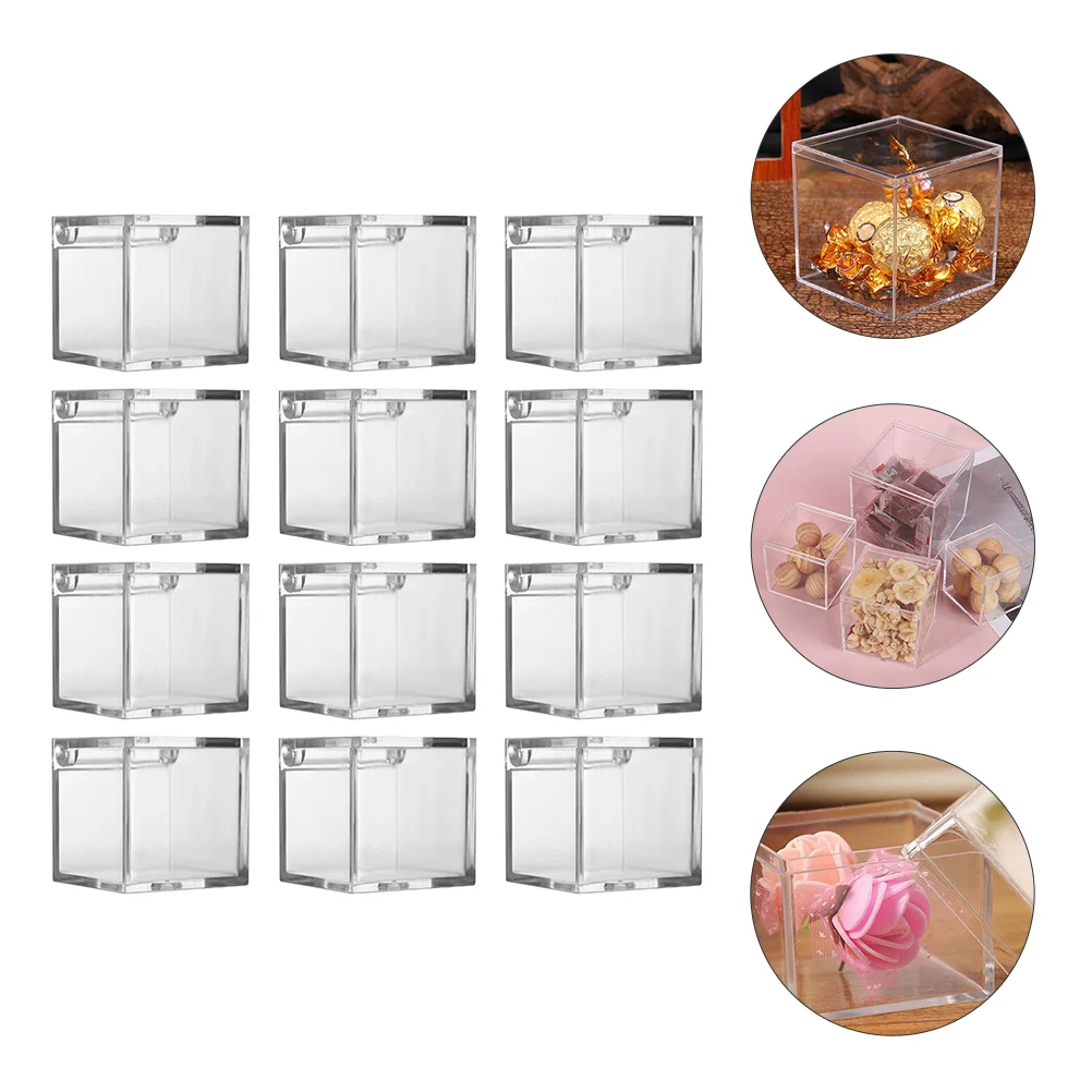 

Boxes Box Candy Storage Wedding Squareclear Transparentjewelry Favor Favour Gift Case Packagingacrylicbridesmaid Treat Favors
