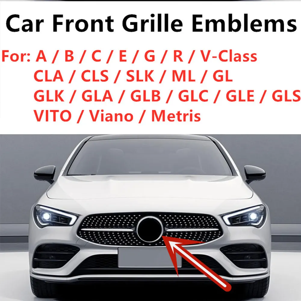 

3D Mirror Grill Badge Front Emblem Logo For A B C E G Class W205 W212 W213 W204 W176 W246 W177 ML GLA CLA GLC GLE C117 Embles