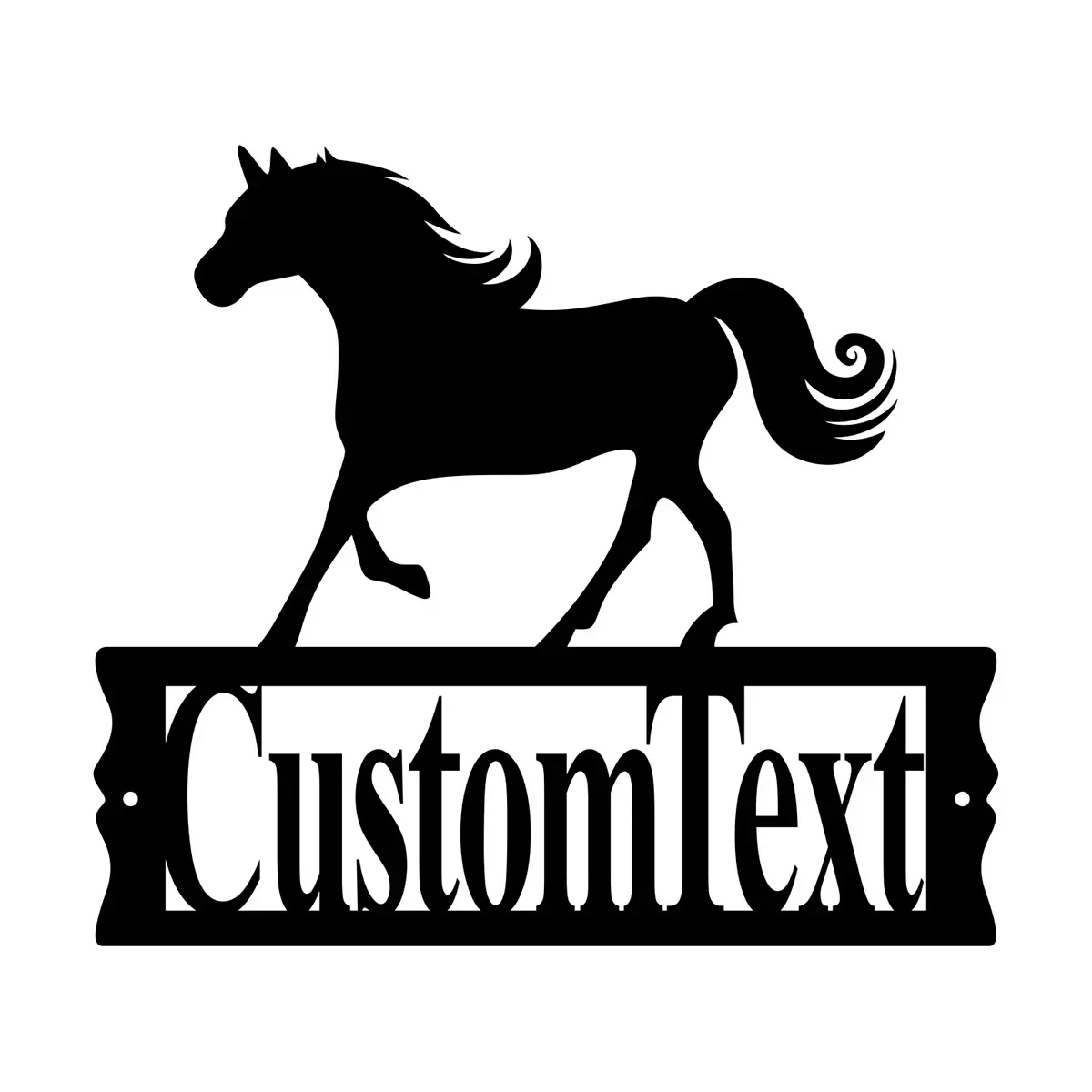 Изготовленный на заказ металлический адресный знак лошади подарок для любителей