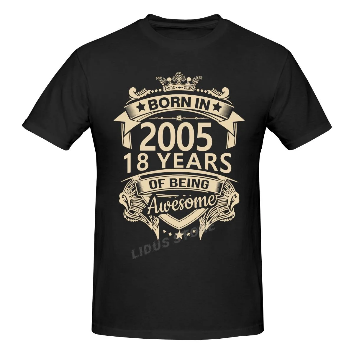 

Born In 2005 18 Years Of Being Awesome 18th Birthday Gift T shirt Harajuku Short Sleeve T-shirt 100% Cotton Graphics Tshirt Tops