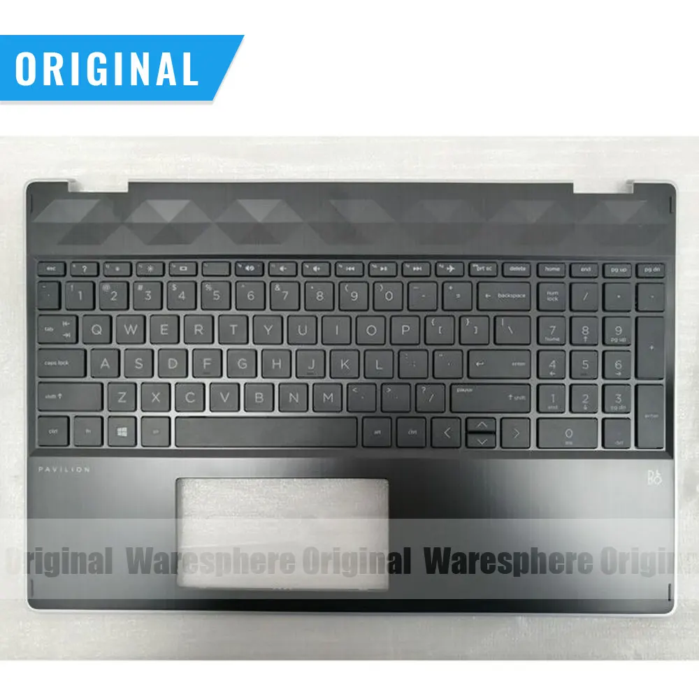 

Новый оригинальный Упор для рук с подсветкой США без подсветки клавиатура для HP x360 15-DQ TPN-W140 L51363-001 L51520-001 черный