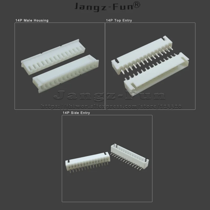 

50pcs 14P JST XH 2.54 Plug 2.54mm XH2.54 14 Pin Male Female Housing Header Connectors Electric Cable Electrical Wire Connector