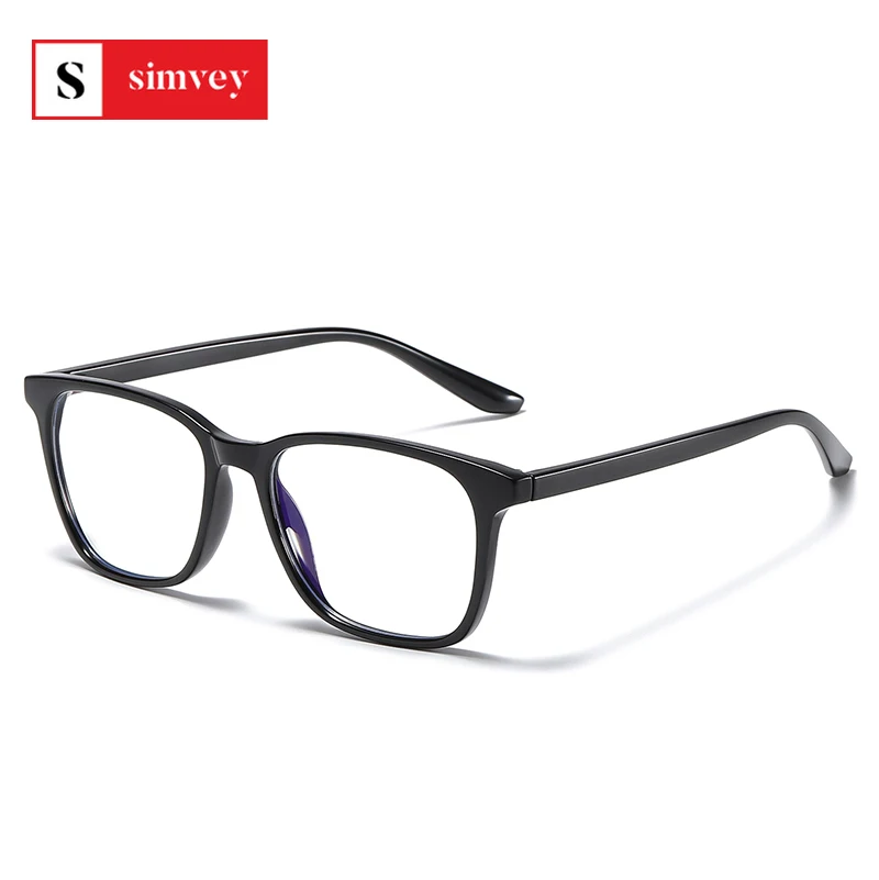 

Simvey новый анти-синий светильник, очки для женщин и мужчин Tr90 Nerd очки для компьютерных игр, прозрачные линзы, большая оправа большого размера,...