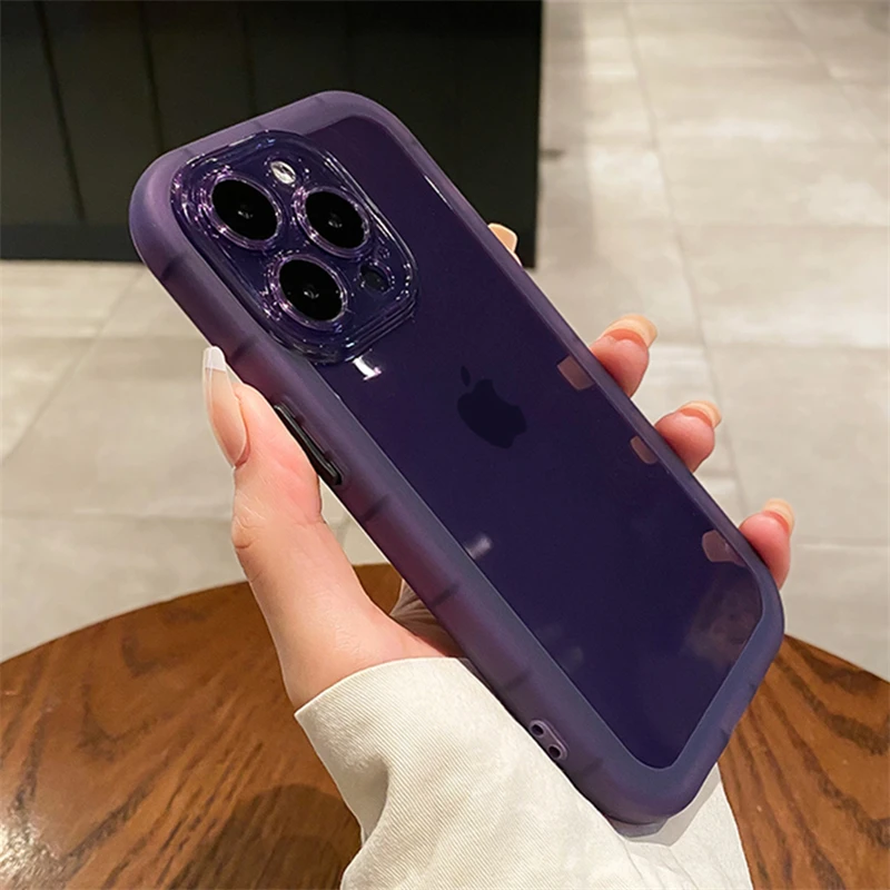 

Transparent Shockproof Silicone Bumper Phone Case For iPhone 14 13 12 11 Pro Max X XS XR 7 8 Plus SE 2022 Soft Candy Color Cover