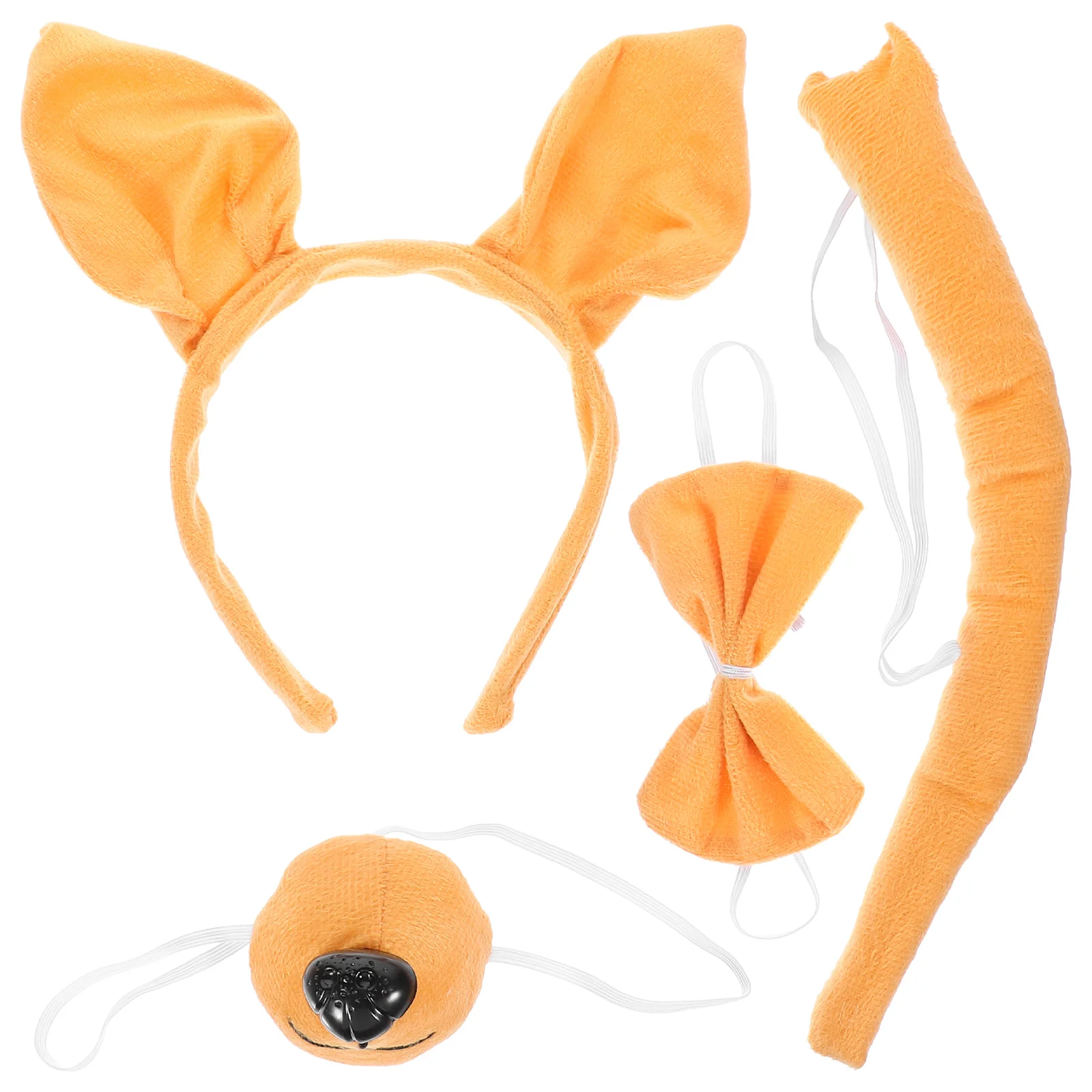 Повязка на голову с ушками кенгуру милое животное хвостом реквизит карнавальный