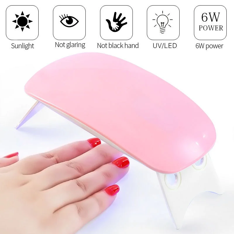 

Nail Lamp mini Nail dryer white pink uv LED lamp Portable usb interface Very convenient for home use