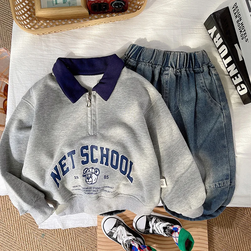 

Комплект детской одежды, новинка, рубашка и брюки с длинным рукавом для мальчиков на весну и осень, повседневная одежда из 2 предметов для маленьких мальчиков