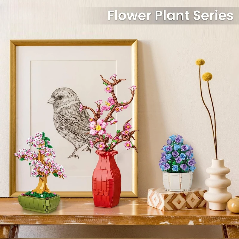 Креативный Набор Бонсай сделай Сам С Блоками Вишни Для Украшения Дома