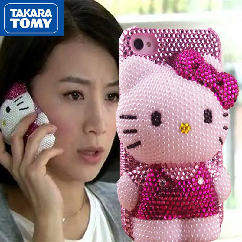 

TAKARA TOMY New Hello Kitty for Iphone13 13 Pro 13 Pro Max Full Drill DIY Case for IPhone 12 12 ProMax Phone Accessories Cover