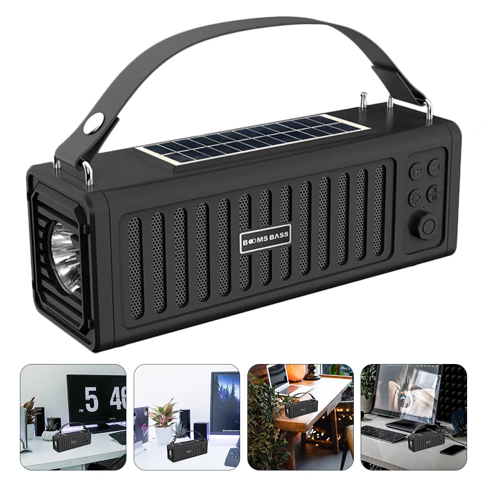 

Wireless Sports Speaker Solar Rechargeable USB Drive Speaker with Light