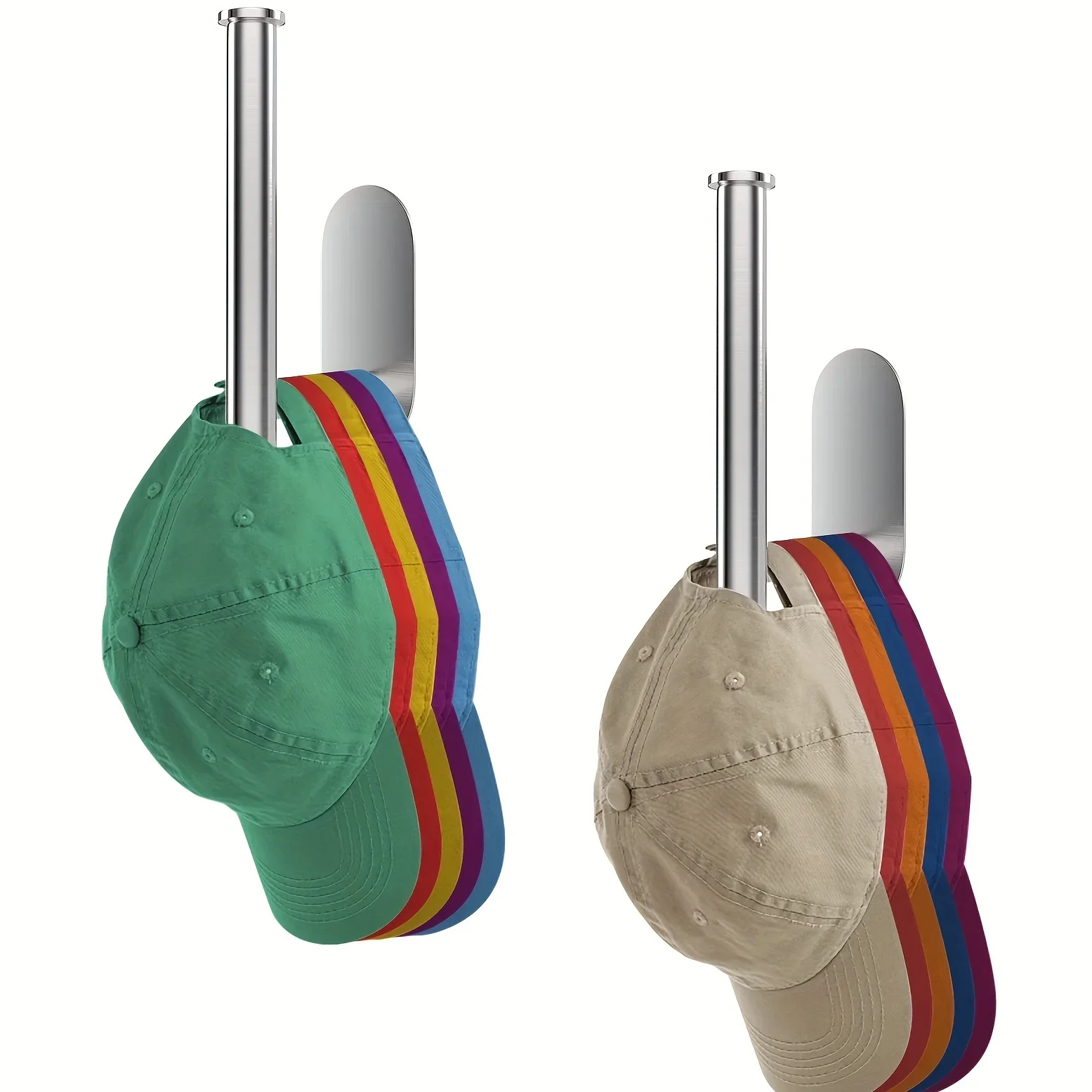 1 шт. вешалка для бейсбольной кепки из нержавеющей стали — настенный органайзер