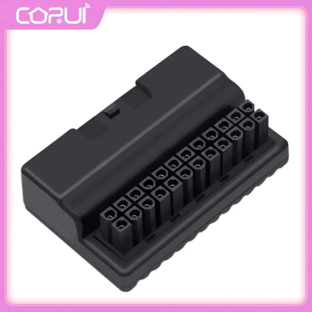 

Black Diy Mounting Accessories For Wiring Computer Motherboard Connectors Supply 24pin To 90 Degree Connector Adapter Atx Power