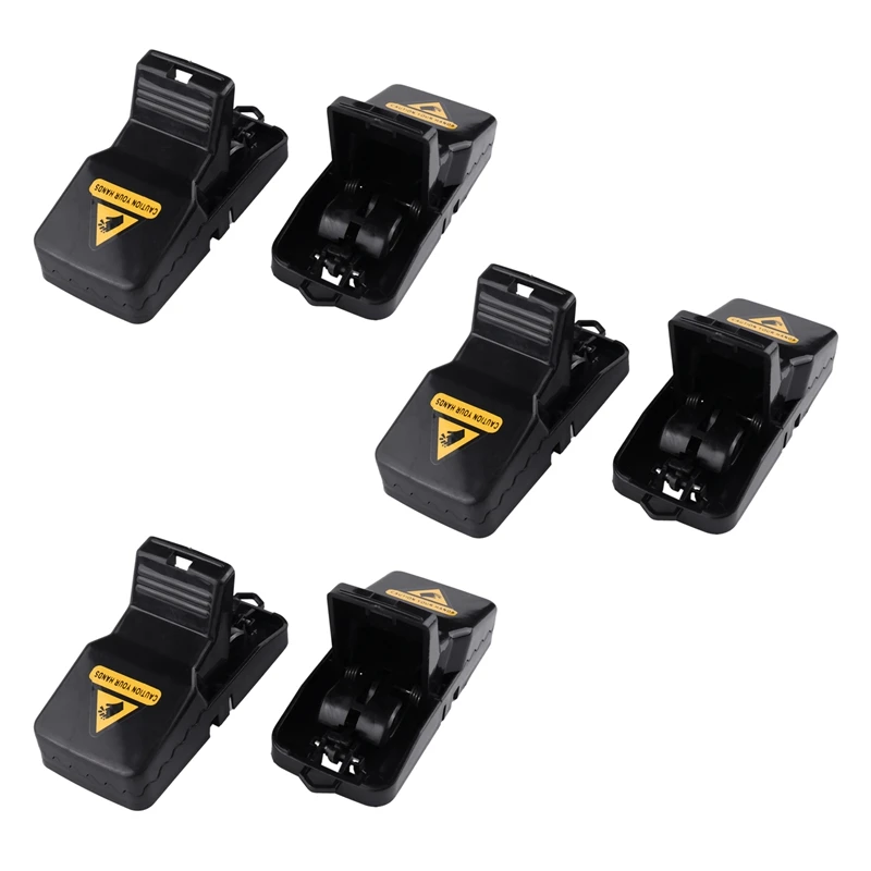 

6X Mouse Trap Mouse Finger Live Trap Rat Trap Black