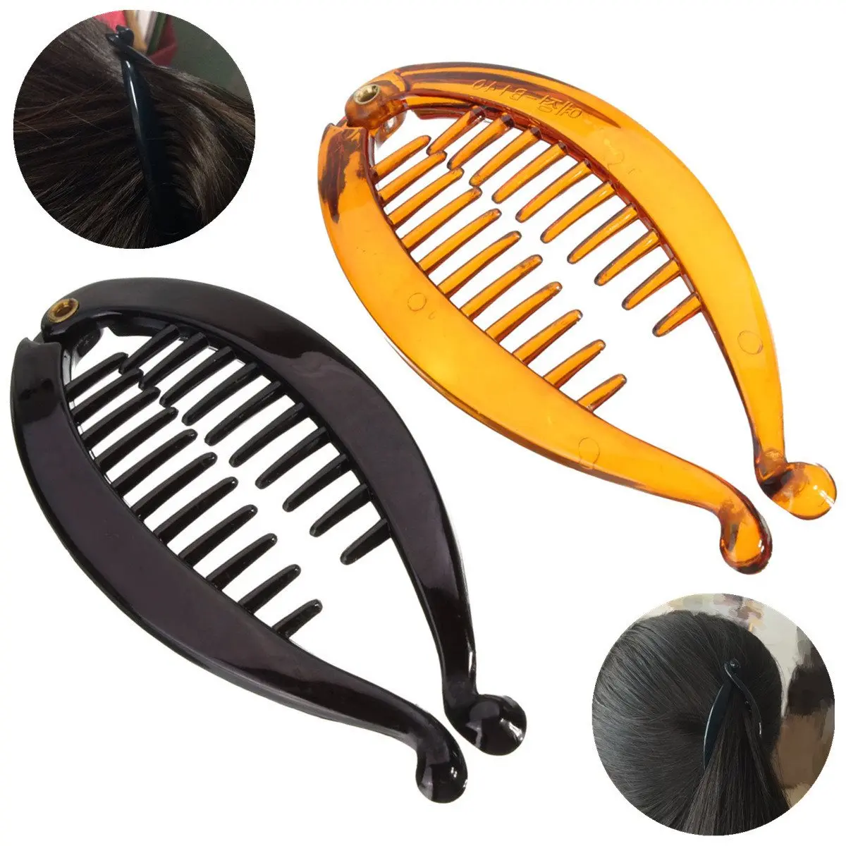 

Hair Jaw Claw Clips Women Barrettes Black & Brown Twisted Fish Tail Hairpins Hairstyling Accessories For Female Grip Clamp