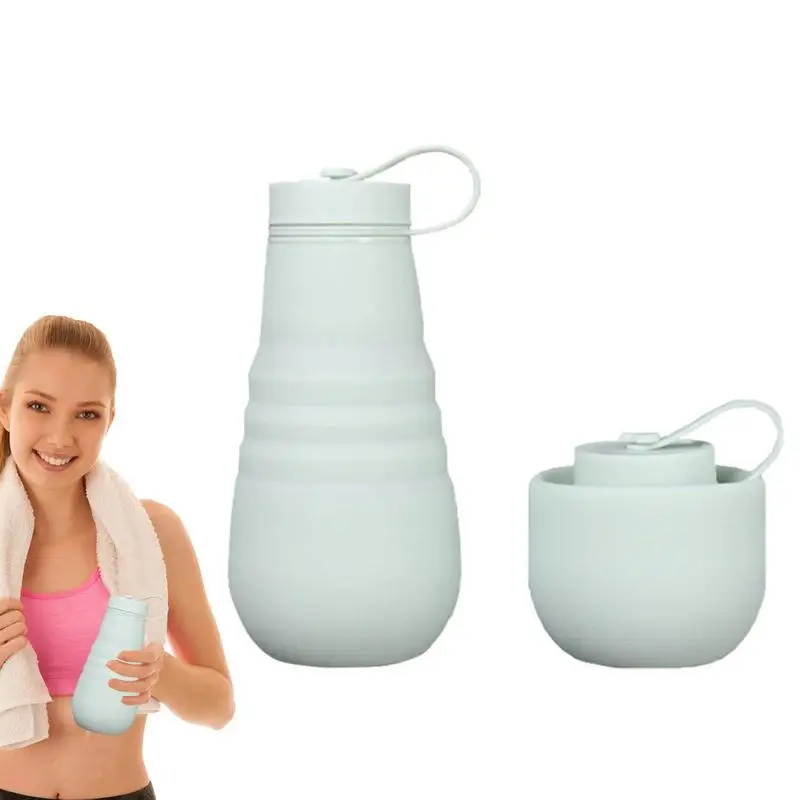 

Hiking Outdoor Portable Water Bottle Food Grade Silicone Water Cup Foldable Sports Water Bottle For Climbing Camping Women