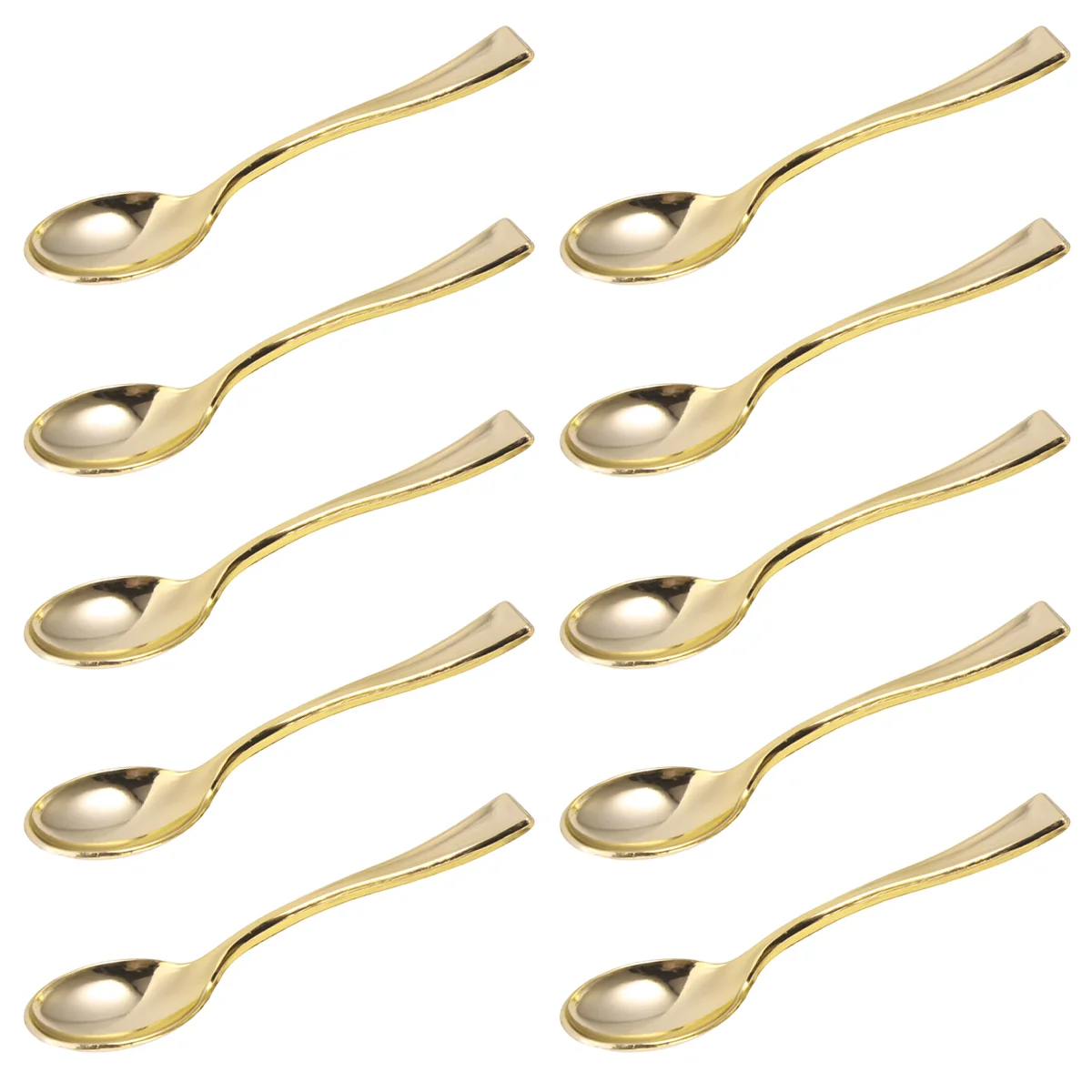 

Spoons Spoon Disposable Minidessert Tasting Ice Cream Cupcake Gold Appetizer Cake Sugar Serving Cutlery Flatware Forks Fruit