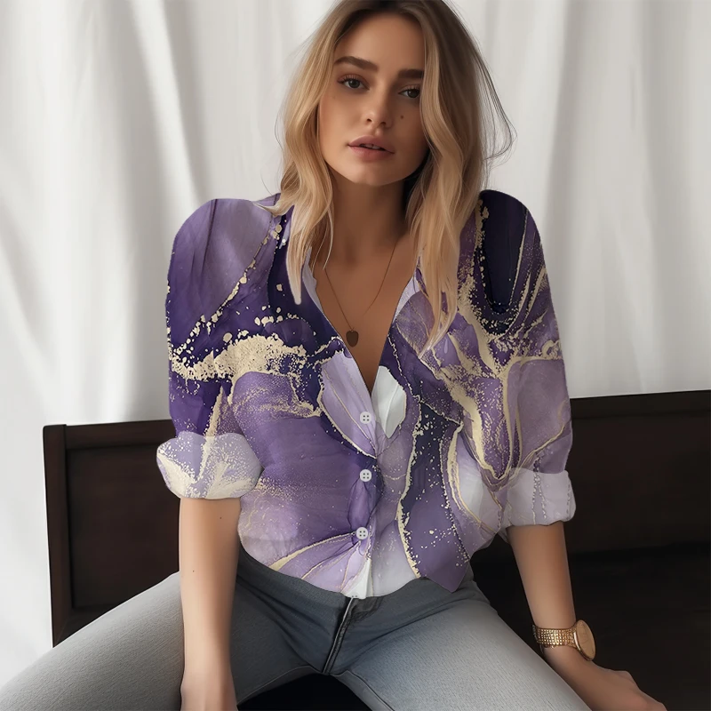 

Женская рубашка с 3D принтом, Повседневная стильная женская рубашка, модная трендовая мягкая женская рубашка с длинным рукавом, Новая женская рубашка 2023