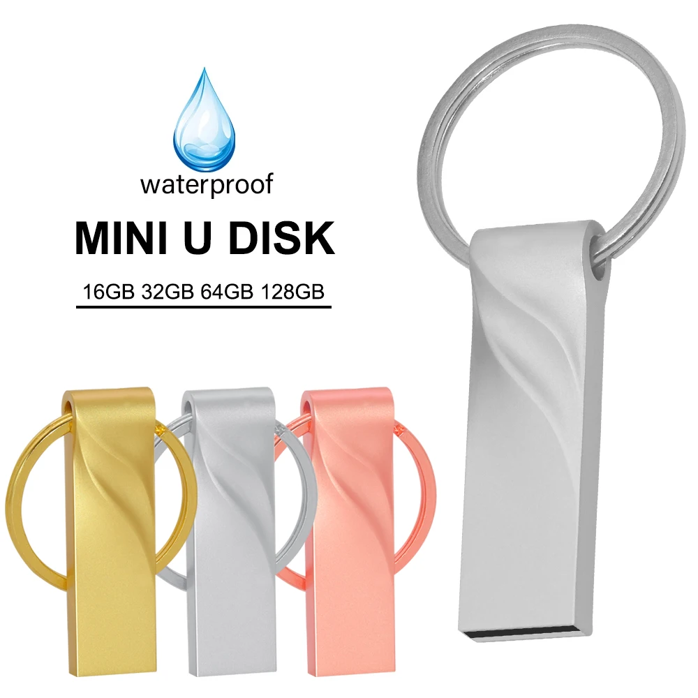 

metal USB flash drive 64GB 32GB 16GB 8GB 4GB pen drive pendrive флешка High Speed memoria disk cel USB stick gift Custom logo