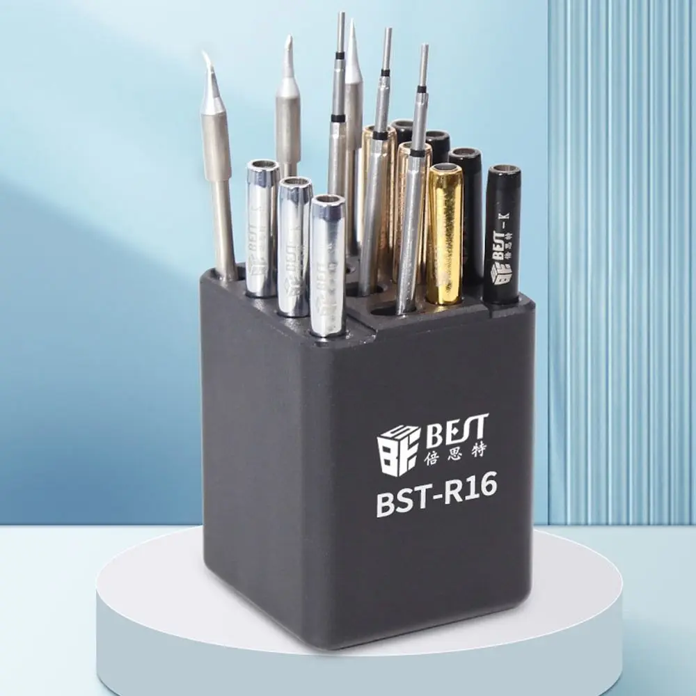 

BST-R16 коробка для паяльных головок, Портативный прочный ящик для хранения, органайзер для наконечников паяльника T12 JBC T210/T245/C115