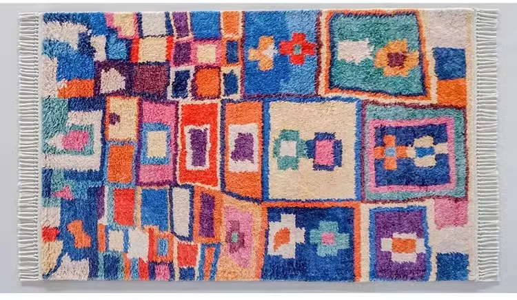 Красочный этнический богемный ковер для гостиной мягкий пушистый прикроватный