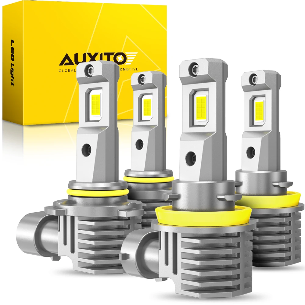 

AUXITO комплект из 2 шт. H11 9005 светодиодные комбинированные фары дальнего ближнего света противотуманные фары Canbus лампа 6500K 12 В автомобильные лампы супер белые яркие лампы CSP