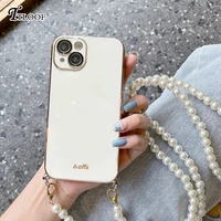 pearl lanyard strap chain case for samsung galaxy a12 a13 a22 a32 4g 5g a52 a52s a72 a02s a23 a33 a53 a73 a03 core soft cover