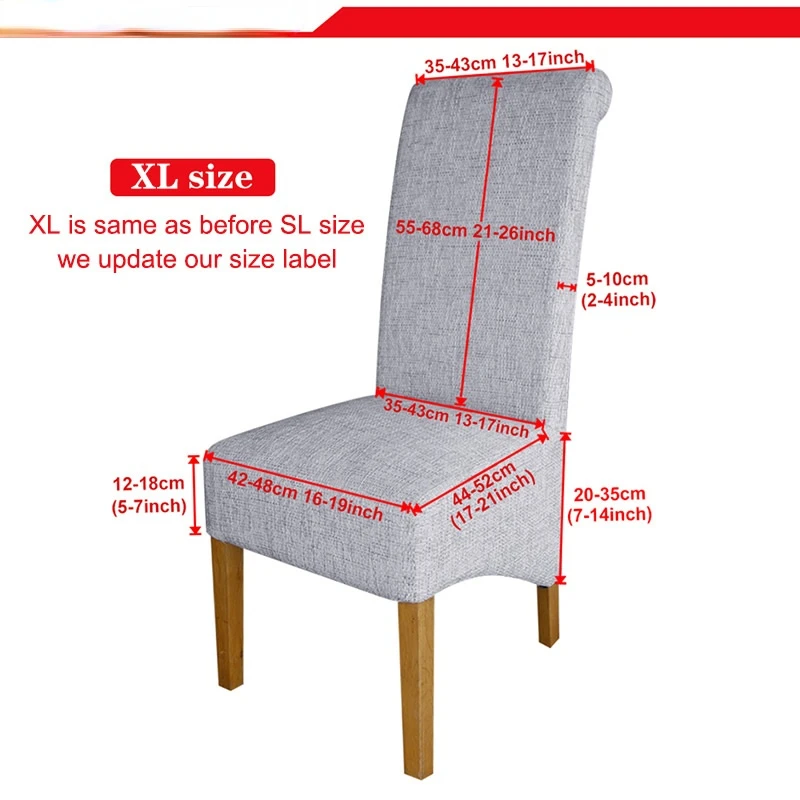 

NEW Pcs XL Size Cheap Chair Cover Large Size Shiny Velvet Fabric Chair Cover Long Back Chair Covers For Dining Room