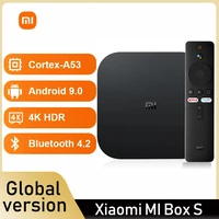 original xiaomi tv box s 4k ultra hd android 9 0 hdr 2g 8g wifi google cast netflix smart tv box multimedia player global best