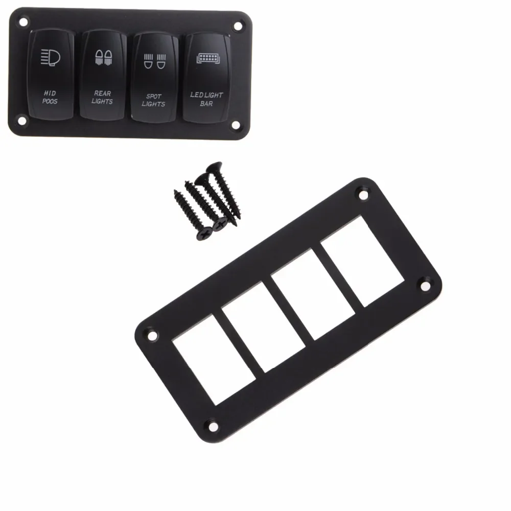 

Quality Aluminum Rocker Switch Panel 2/3/4/6 Way Housing Holder For Auto Car Boat Motorcycles Trailers Switches Parts