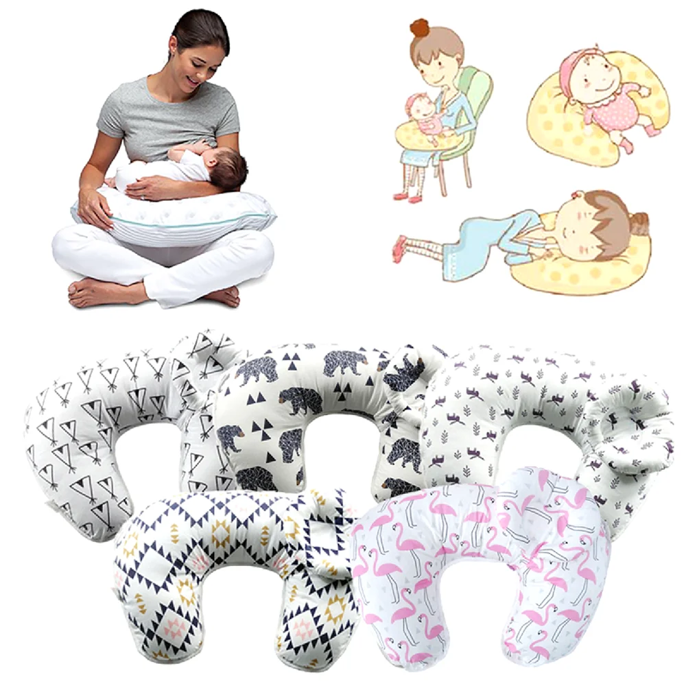 

2022 U-Shaped Baby Nursing Pillows Maternity Breastfeeding Pillow Neck Cushion Infant Newborn Feeding Zipper Cover Cotton Waist