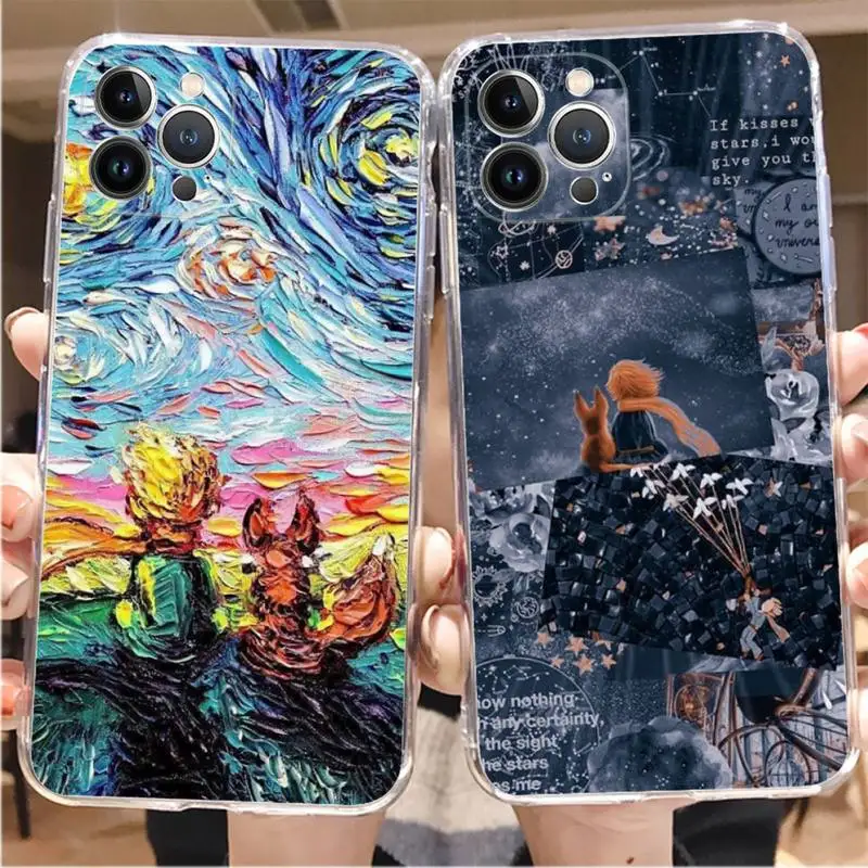 

The Little Prince and The Fox Phone Case For iPhone 8 7 6 6S Plus X SE 2020 XR XS 14 11 12 13 Mini Pro Max Mobile Case