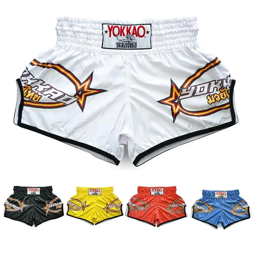 

Летние шорты для ММА, быстросохнущие Мужские боксерские трусы, боксерские шорты для Муай Тай, спортивные дышащие тренировочные штаны для фитнеса
