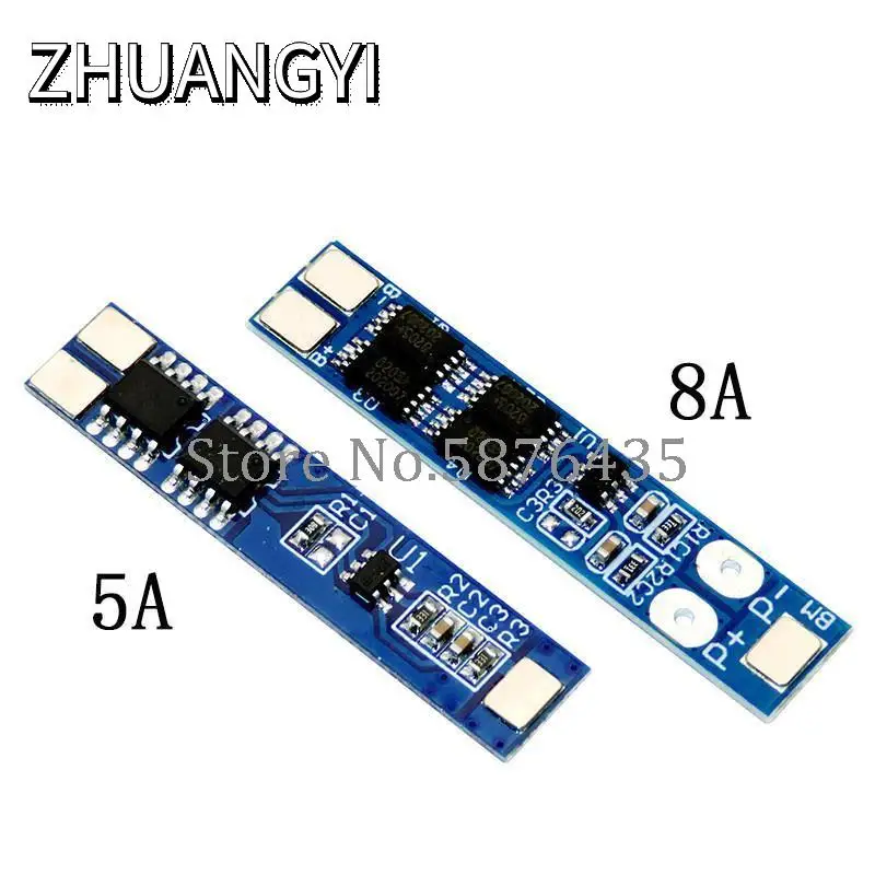 2S 5A / 8A 7.4V/8.4V 18650 Lithium Battery Charger Board Li-ion Battery Charging BMS Over Charge-Discharge Protection Module