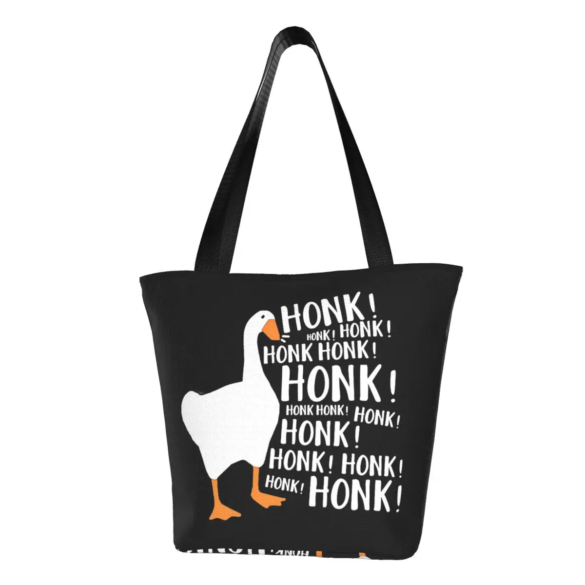 

Untitled Goose Game Shopping Bag honk gaming meme animal Woman Gift Handbags Retro Polyester Outdoor Bags