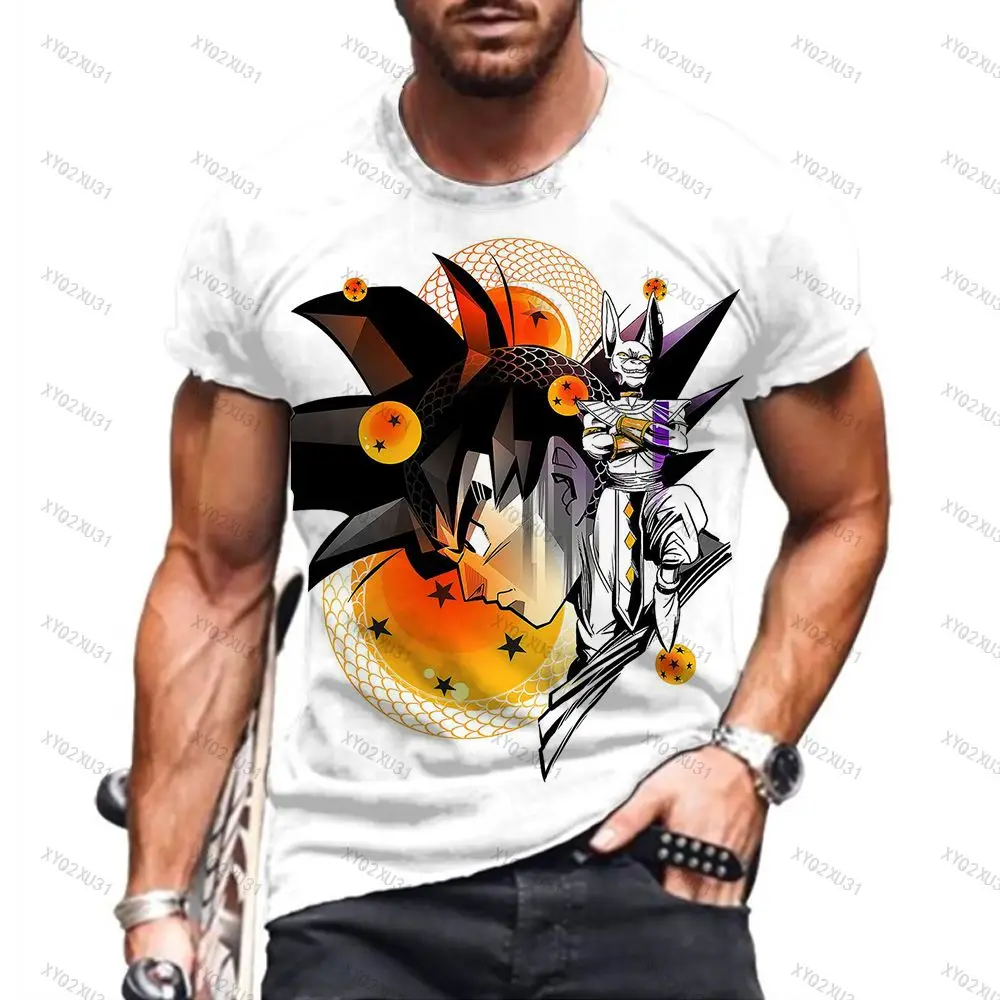 

Goku T-shirt Short Dragon Ball Z Harajuku Style Goku Hip Hop Men Sleeve Tee New Tops Trend Clothing High Quality Men's Y2k 6XL