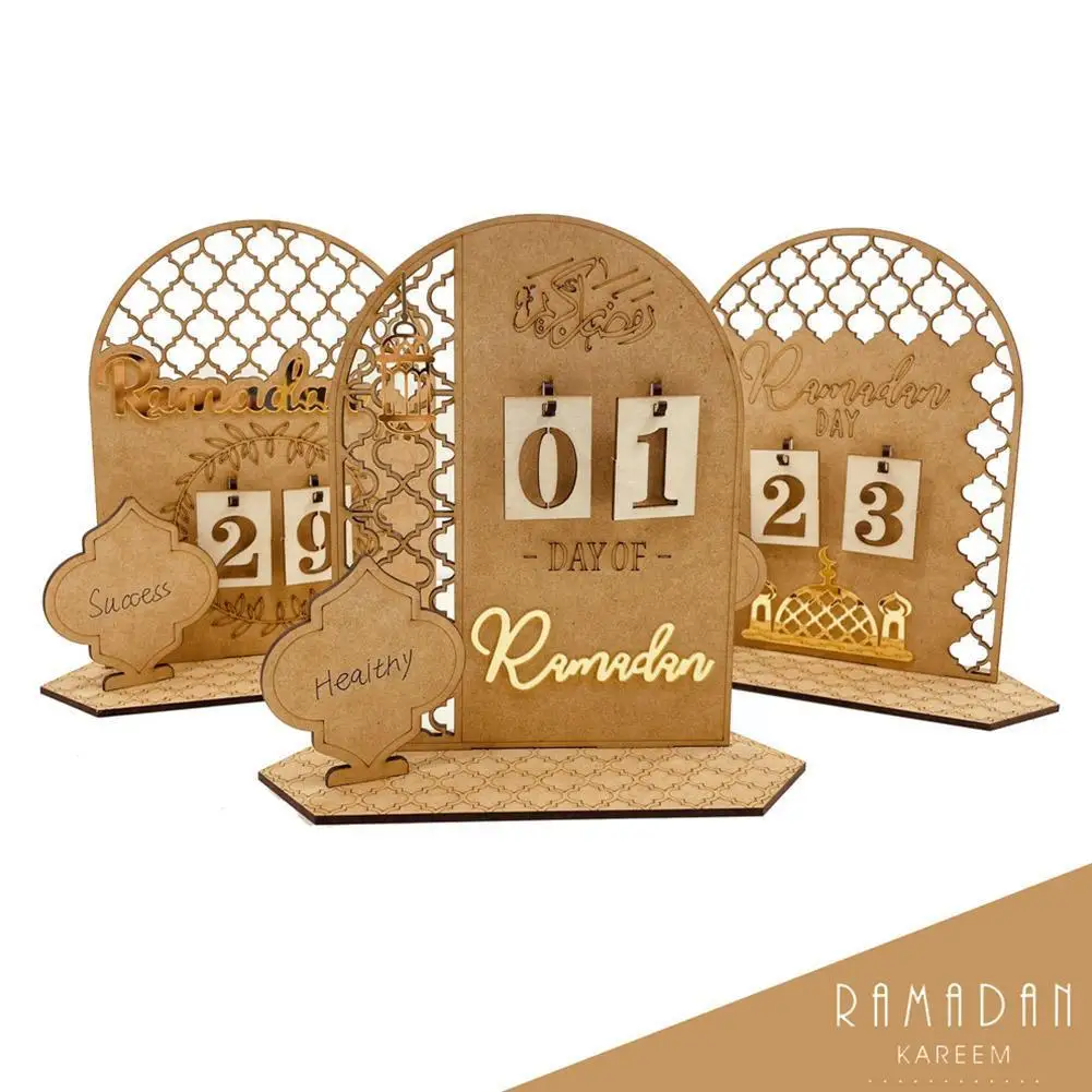 

Календарь с обратным отсчетом для Рамадана Eid Mubarak деревянные украшения 2023 украшения на Рамадан для дома, мусульманский декор для мусульманской вечеринки Раман Ka L9I0