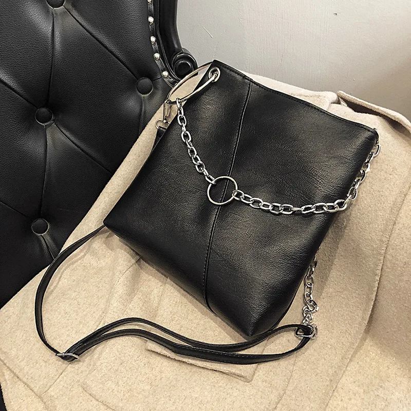 

Women's Messenger Bag PU Texture Single Shoulder Chain Fashion Tote Bags Autumn Winter New Korean Version