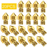 1020pcs 3d printer nozzle accessory mk8 0 4mm for cr 10 for ender 3 for anet a8 wholesale high quality in stock