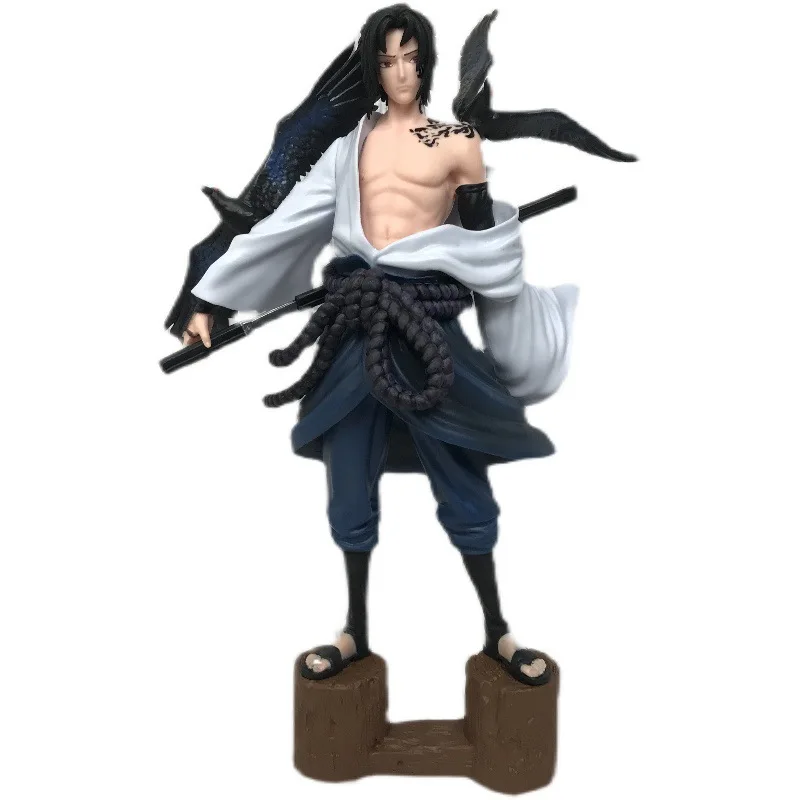 

Naruto tattoo crow Uchiha's assistant to do two-pillar standing model ornaments Kuhachi gift
