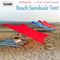 top lander lycra beach sunshade tent outdoor beach flysheet tourist canopy for 48 persons large sand free fly sheet