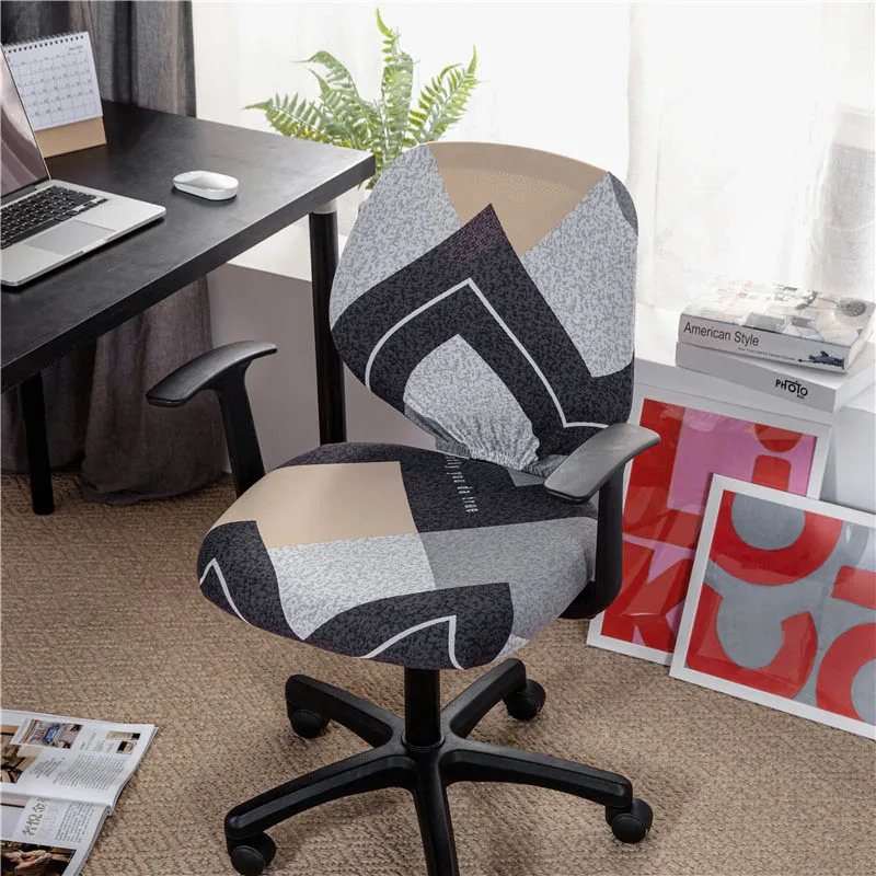 

Модный офисный чехол из спандекса для раздельного сиденья, универсальный чехол для офисного кресла с защитой от пыли