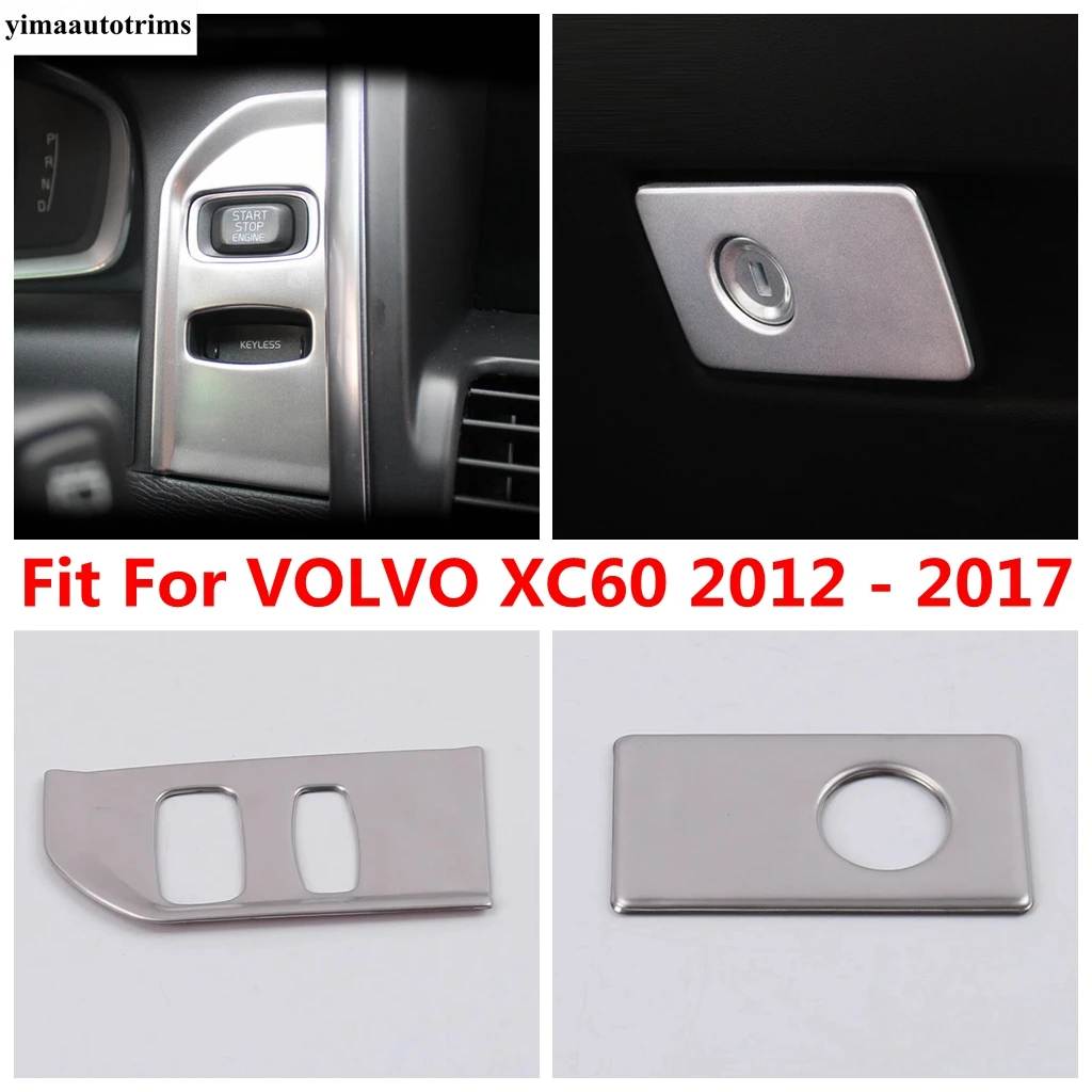 

Glove Box Sequin / Start Stop Key Hole Frame Decoration Cover Trim For VOLVO XC60 2012-2017 Stainless Steel Accessories Interior