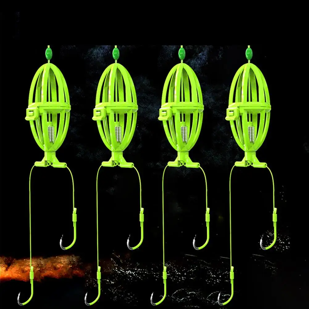 

4pcs Adjustable Fishing Hooks Hanging Explosion Hook Tool Double Barbed Hook Fishing Tackle