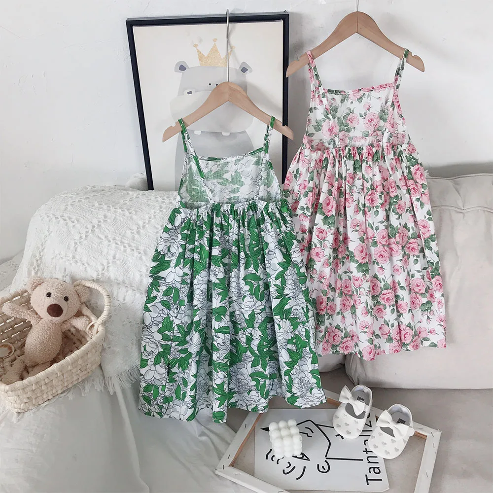 

Menoea Summer Korean Style Floral Dress for Baby Girl New Kids Floral Casual Dress Toddler Girl Fashion Clothing Slip Dresses