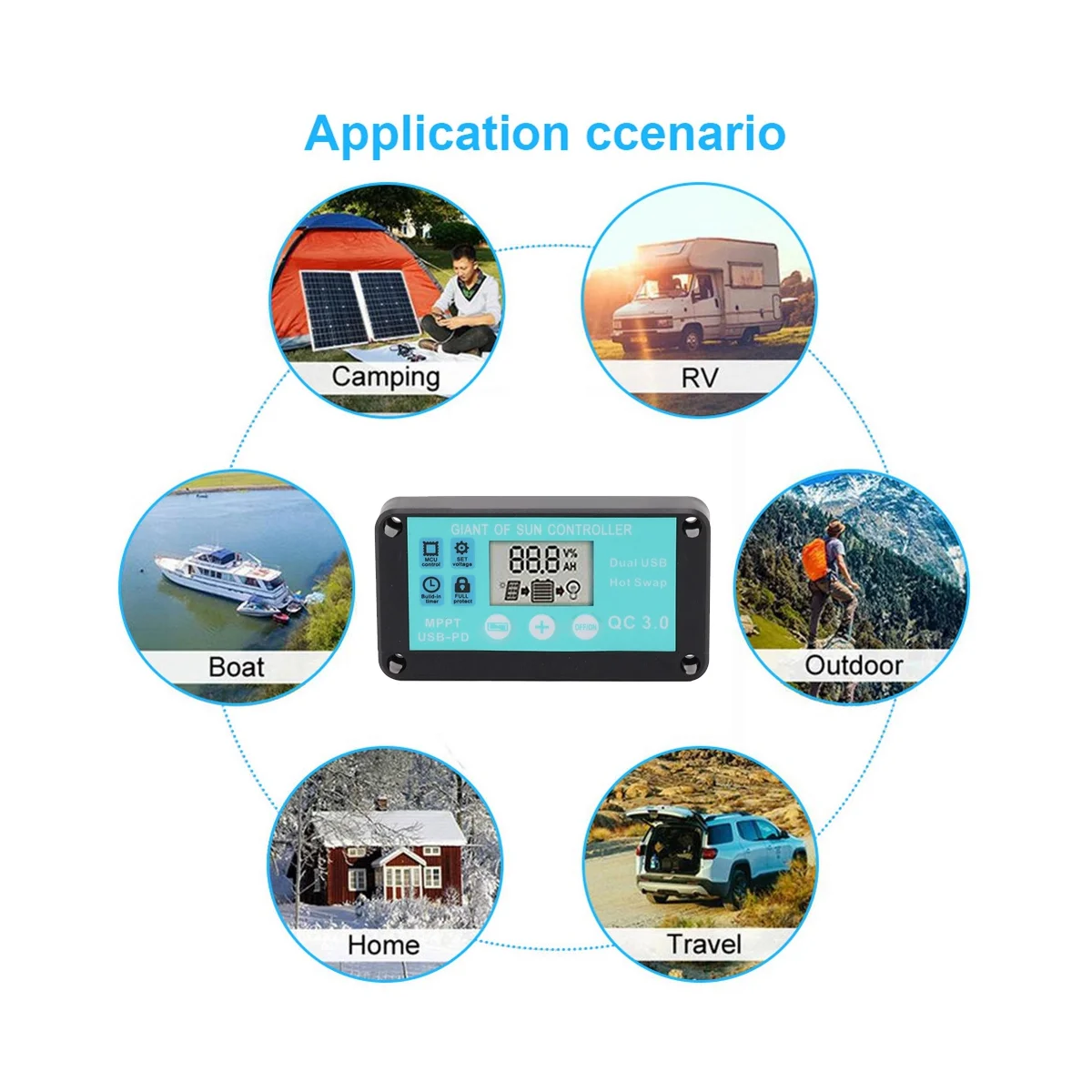 Контроллер заряда солнечных батарей MPPT с многоуровневой защитой контроллер QC3.0