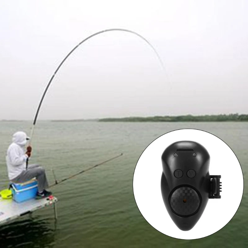 

Fishing Bite Alarm with Adjustable Sound Volume-Knob,Electronic Fish Rod Bait-Alert Indicator LED Alarms Carp Fishing-Bells