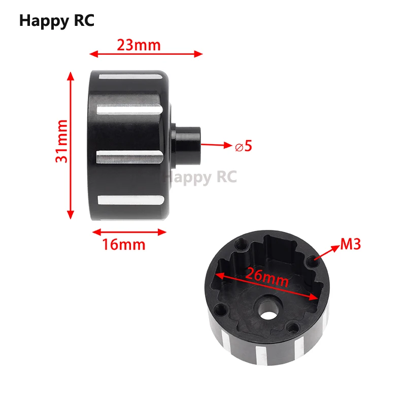 

Racing Aluminum Differential Case Front Center Rear Universial for Arrma Karton Senton 1/7 Limitless RC Car Accessories